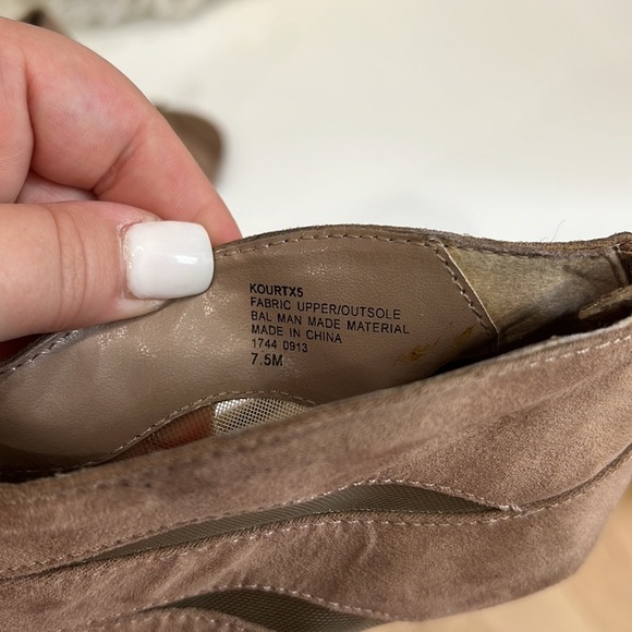 Nine West Faux Suede Peep Toe Booties - Picture 10 of 15